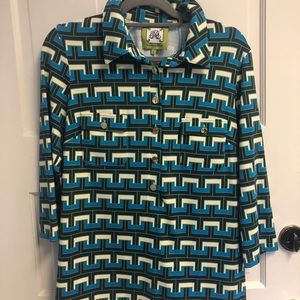 Elizabeth McKay, L 3/4 sleeve tunic top